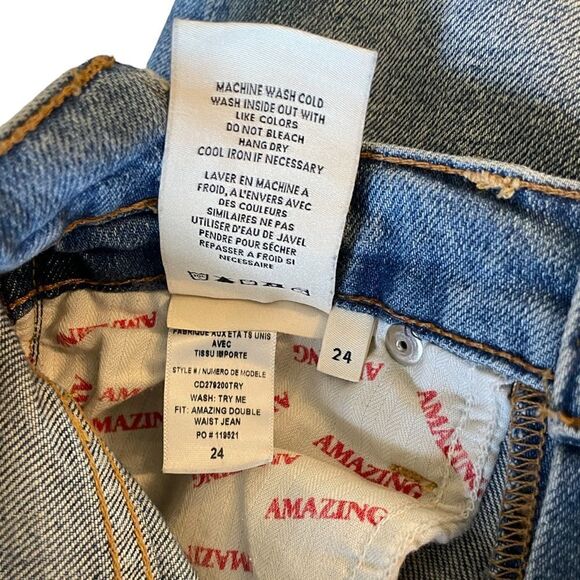 ALICE + OLIVIA Mid-Rise Straight Leg Jeans Size: US 24 - Picture 3 of 9